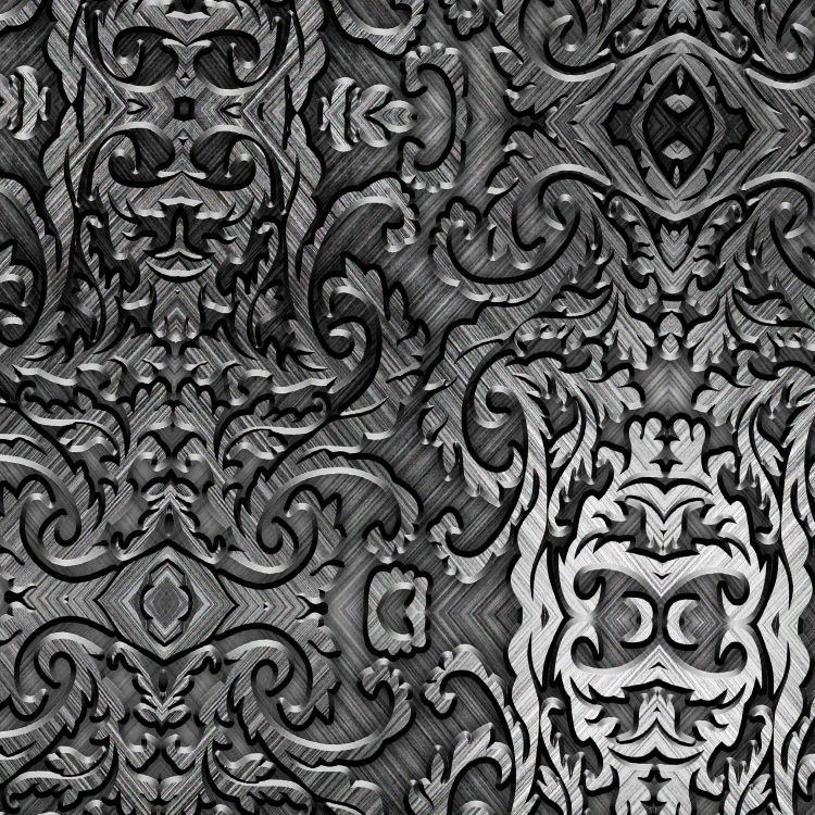 Brushed Steel Scrollwork