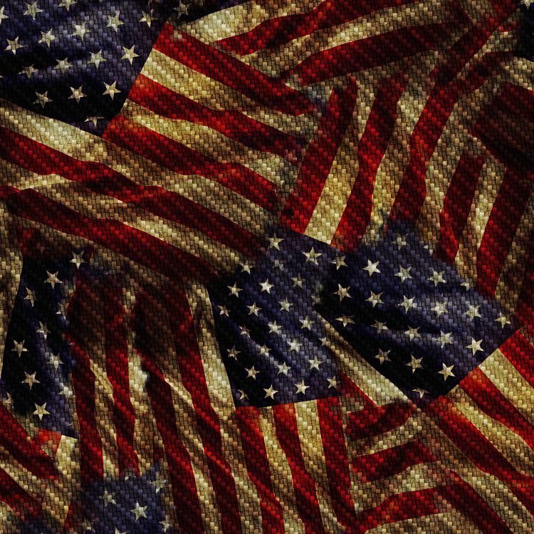 Carbon Fiber with US Flags 23
