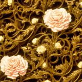 Carnations-on-Brass-Acanthus-Scrollwork