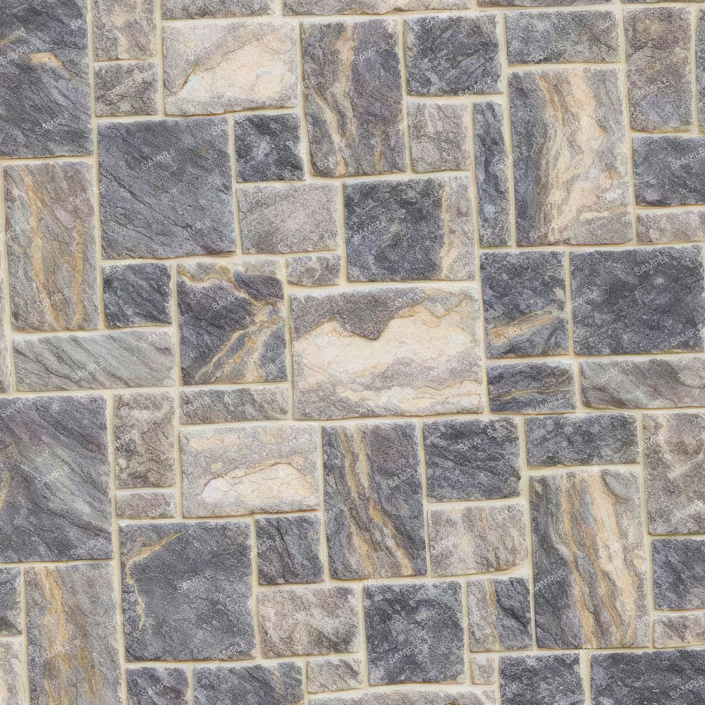 Chiseled Granite Stone Wall 42