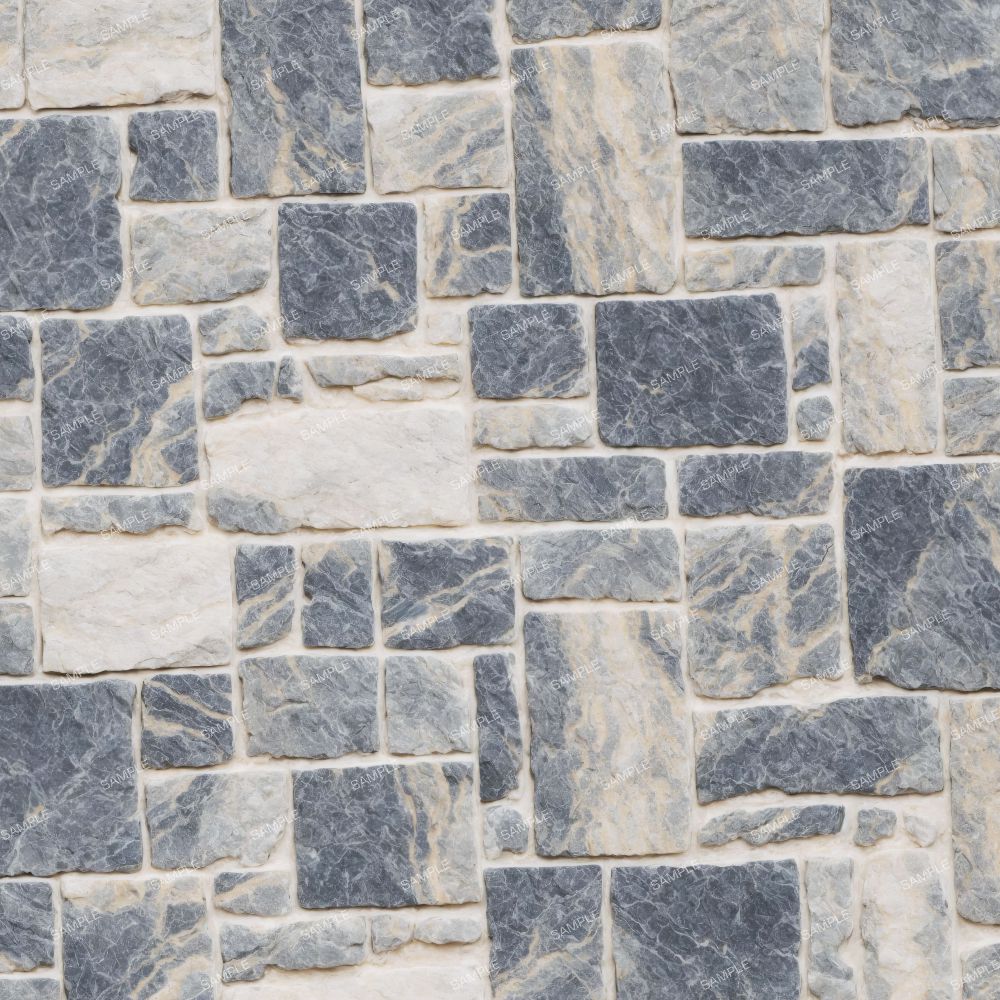 Chiseled Granite Stone Wall 43