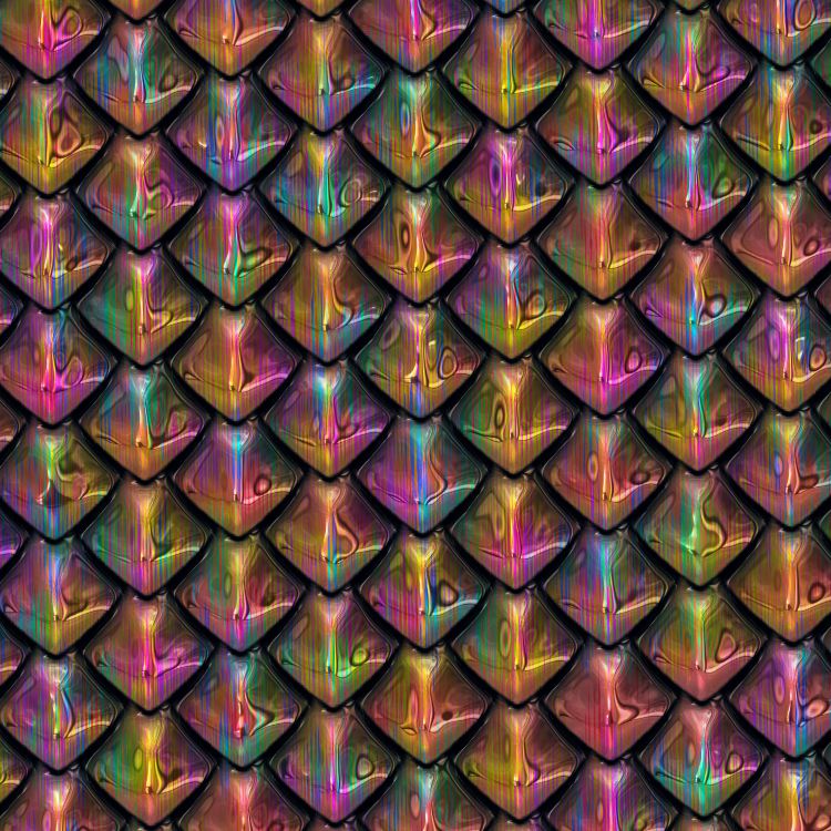 Chrome Rainbow Dragon Scales