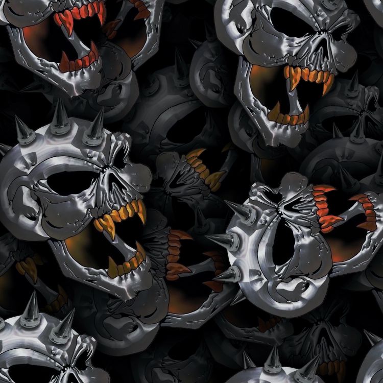 Chrome Spike Skulls 23