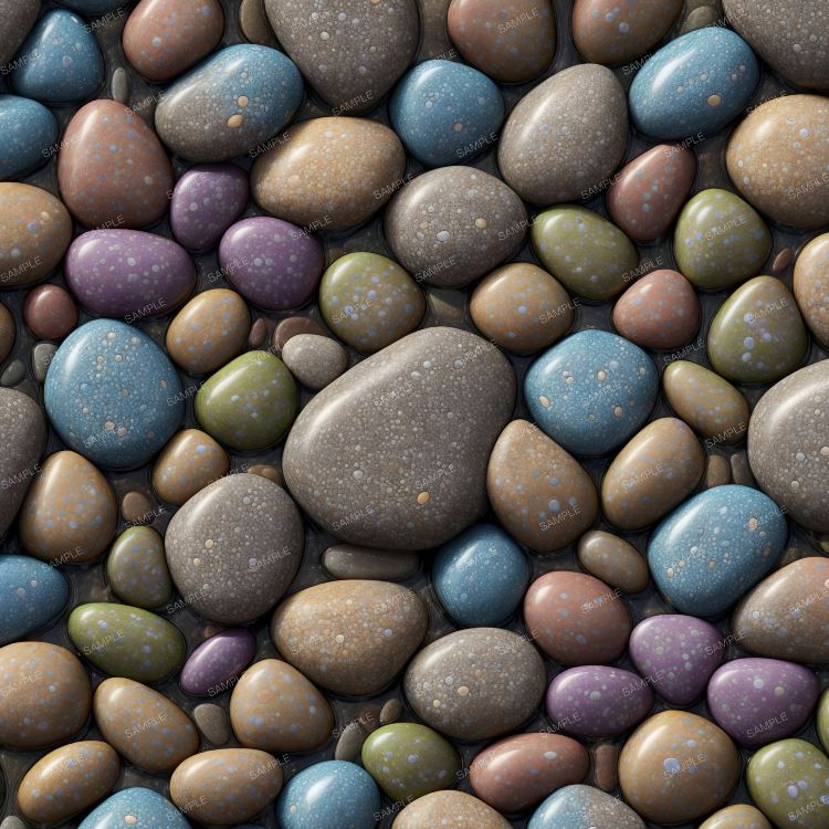 Colorful Riverstone Wall