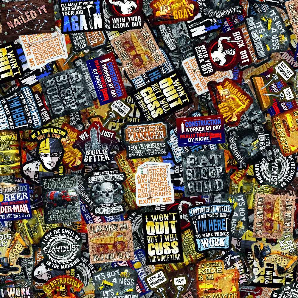 Construction Worker Sticker Bomb 22