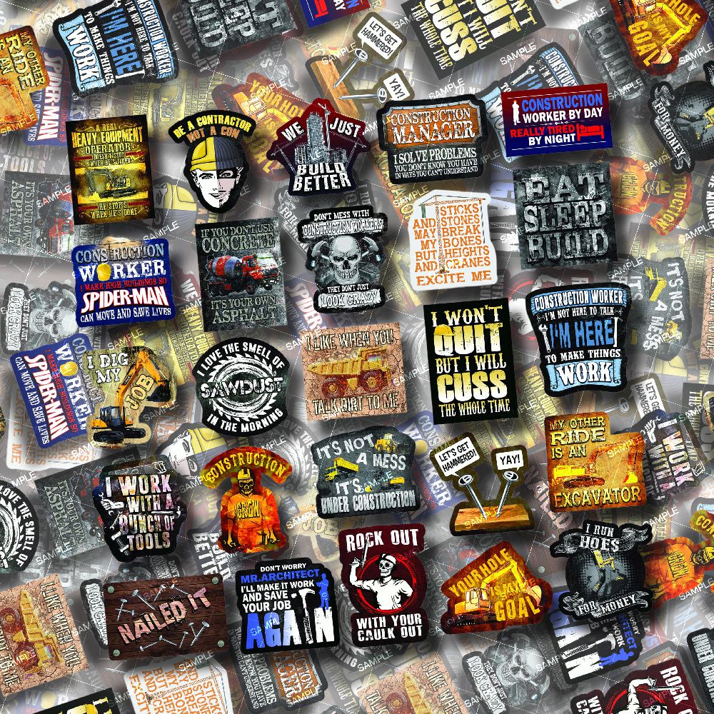 Construction Worker Sticker Bomb 23
