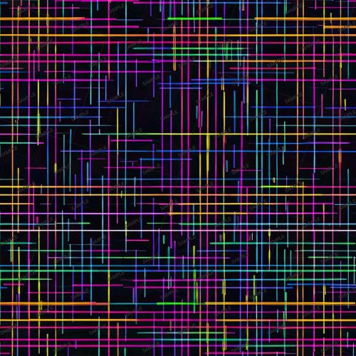 Crosshatched Neon Lines 22
