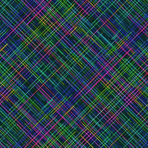 Crosshatched Neon Lines 24