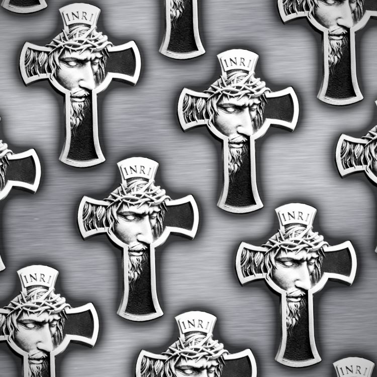 Crown of Thorns Jesus INRI Cross 23