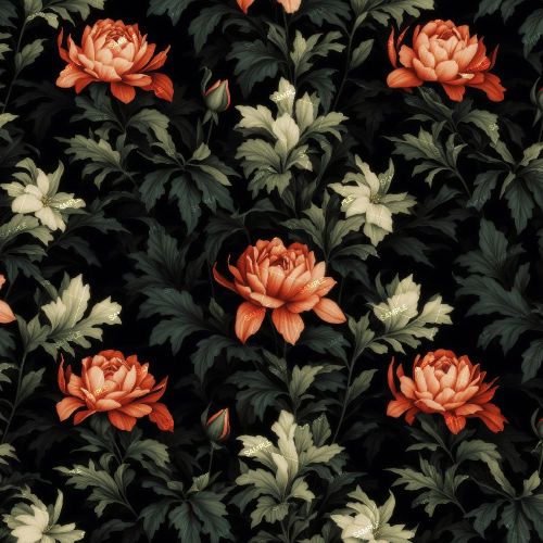 Dark Gothic Flower Pattern 42