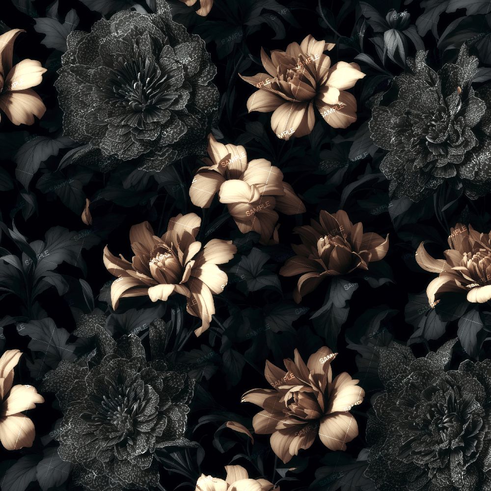 Demonic Gothic Flower Wallpaper Pattern 66