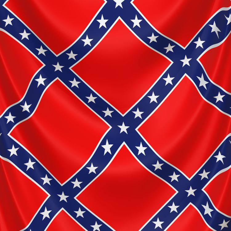 Draped Confederate Flag