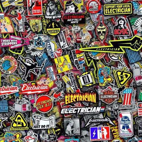 Electrician Sticker Bomb 22