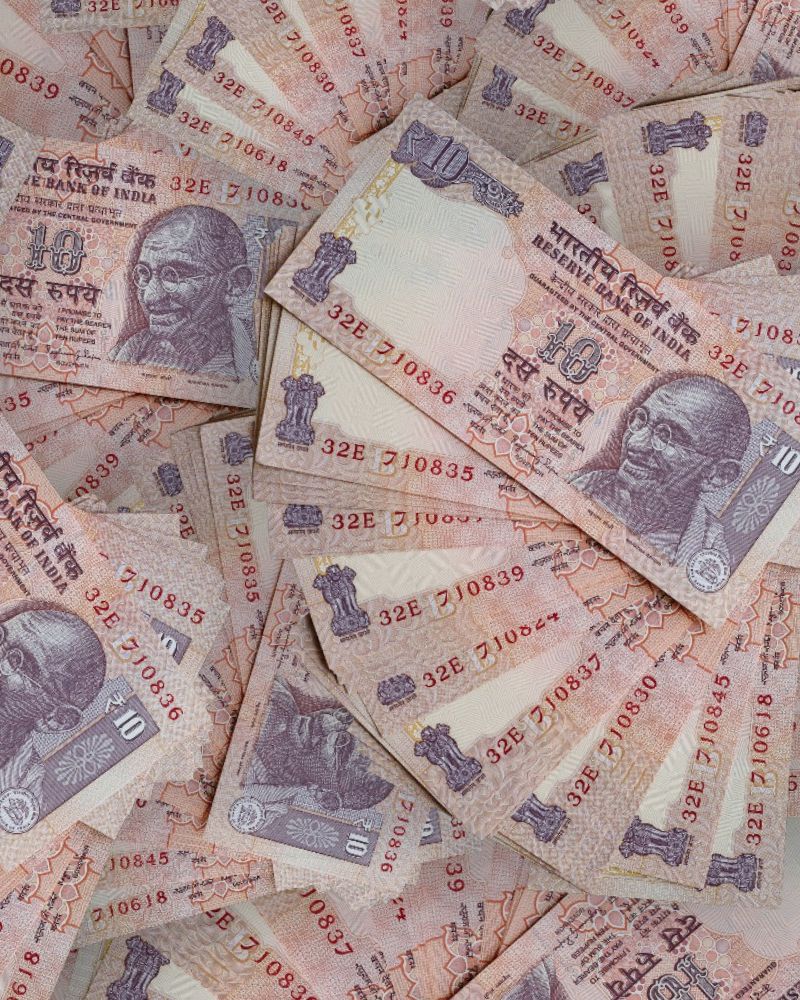 Fanned Rupees
