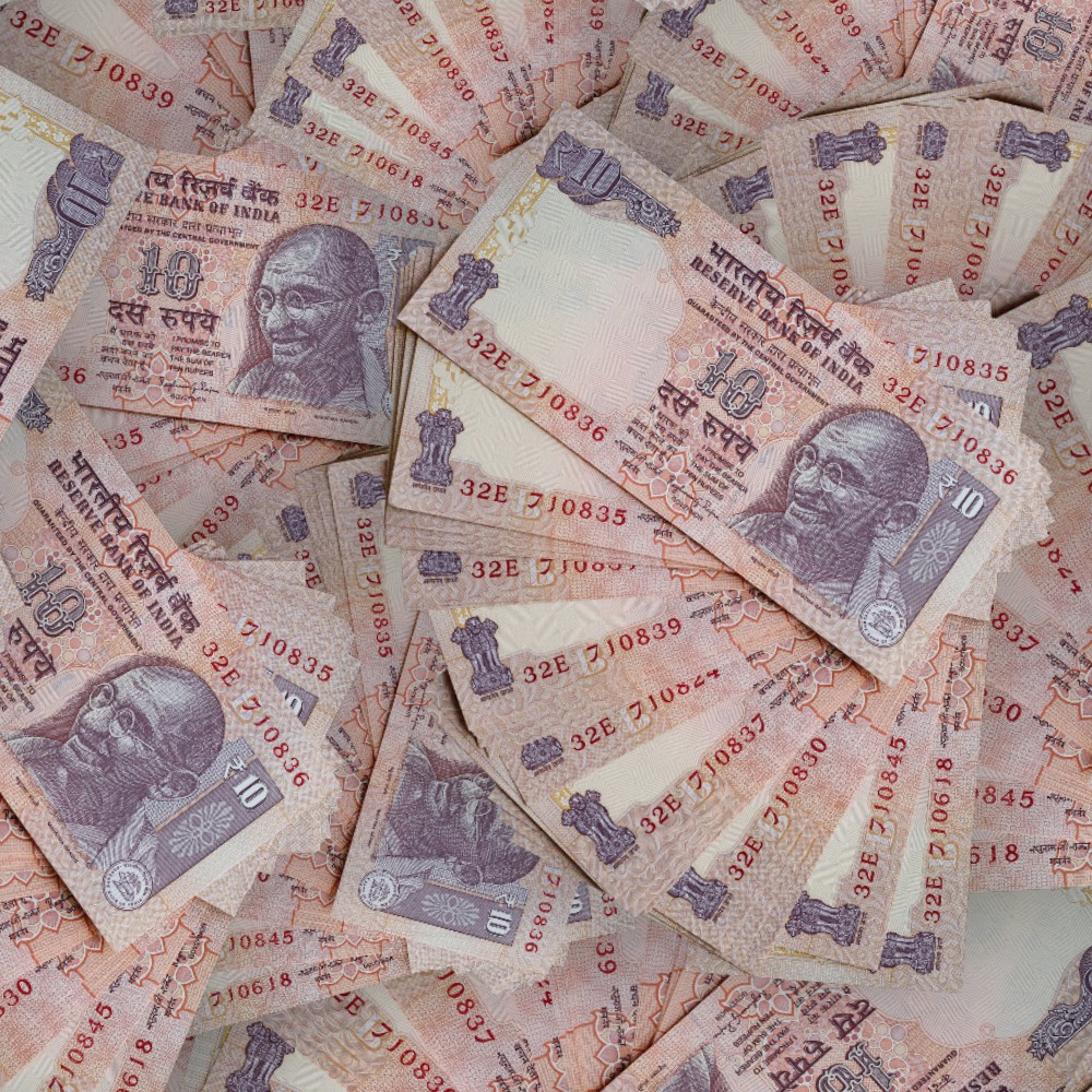 Fanned Rupees