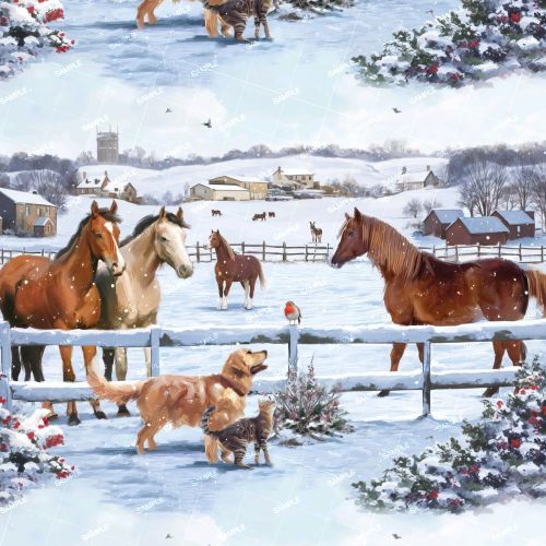 Farm Animals and a Songbird