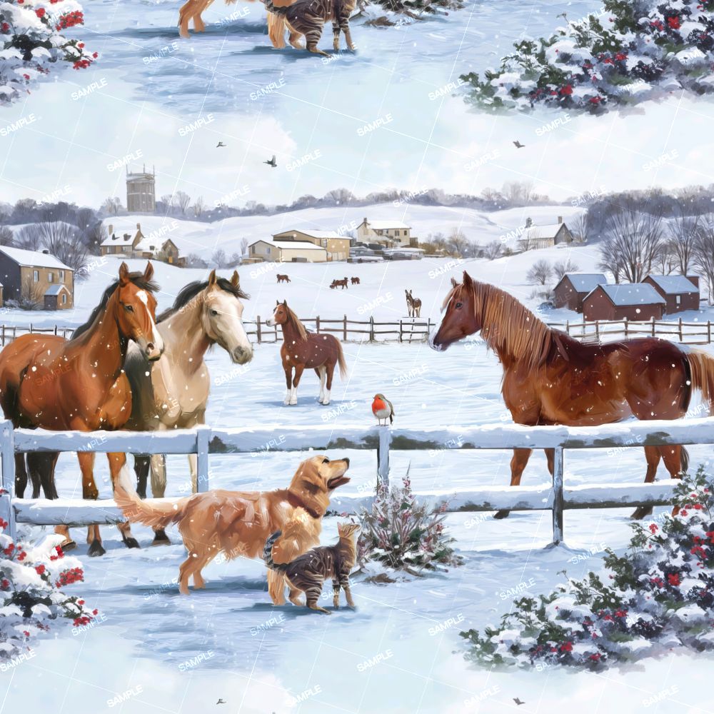 Farm Animals and a Songbird