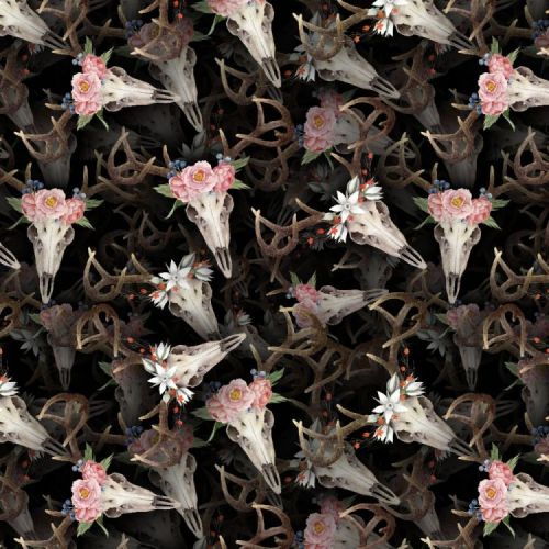 Flower Deer Skulls