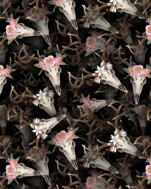 Flower Deer Skulls