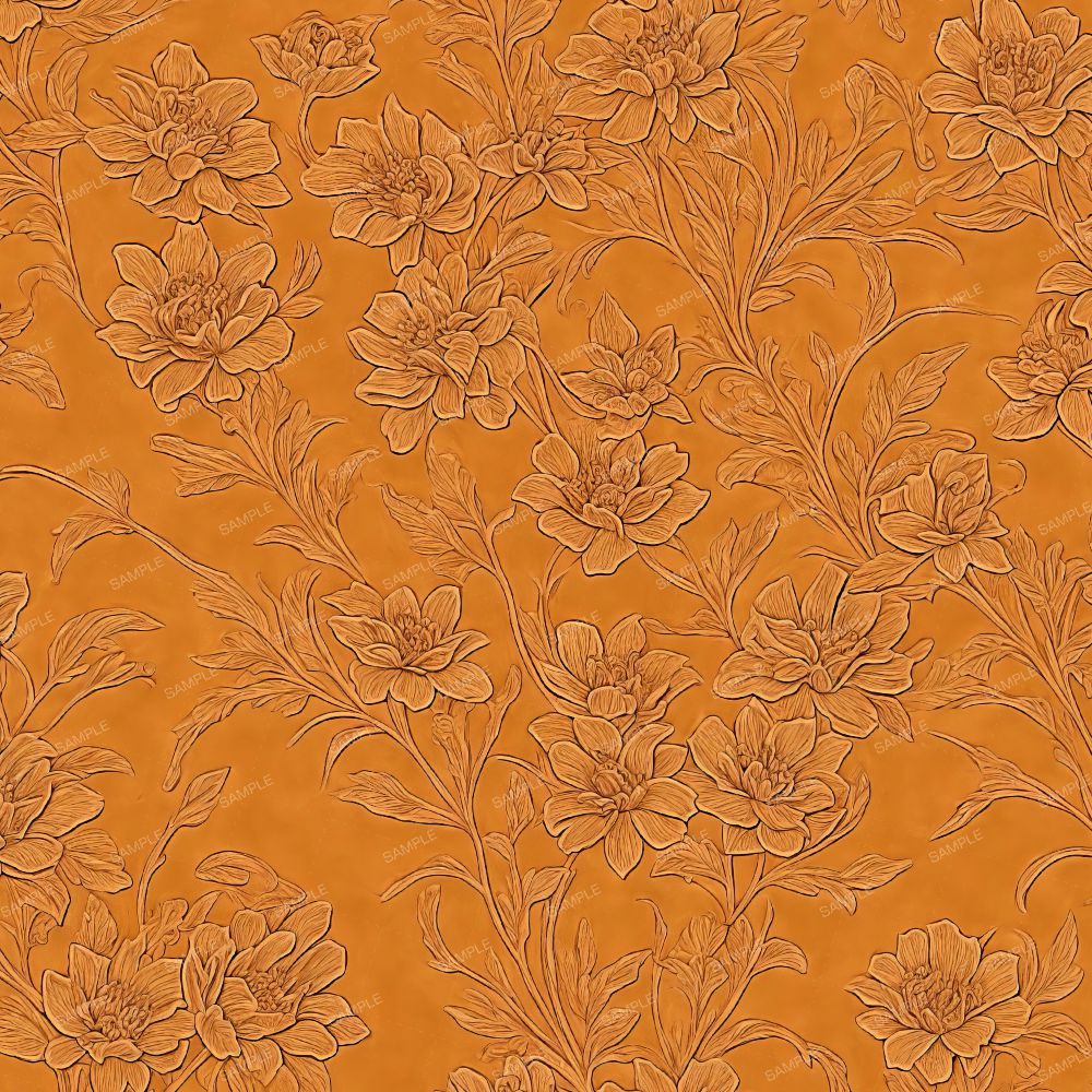 Flower Tooled Leather