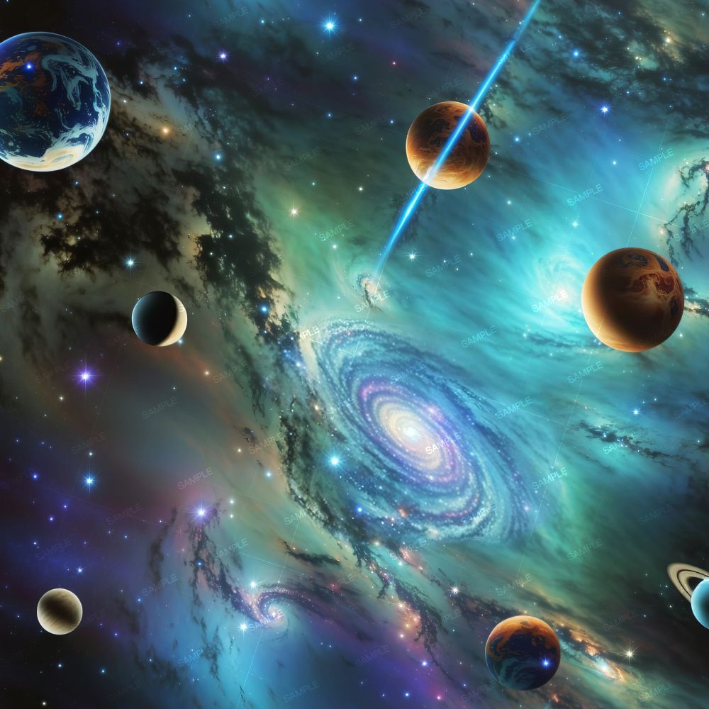 Galaxy Nebula and Planets 43