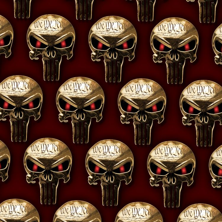 Gold Constitutional Punisher Skull 23