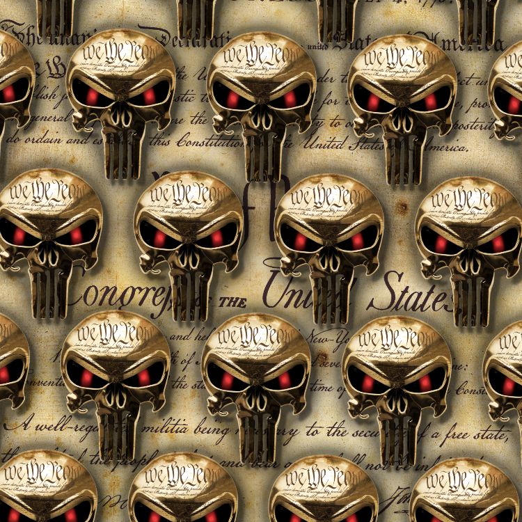 Gold Constitutional Punisher Skull 24