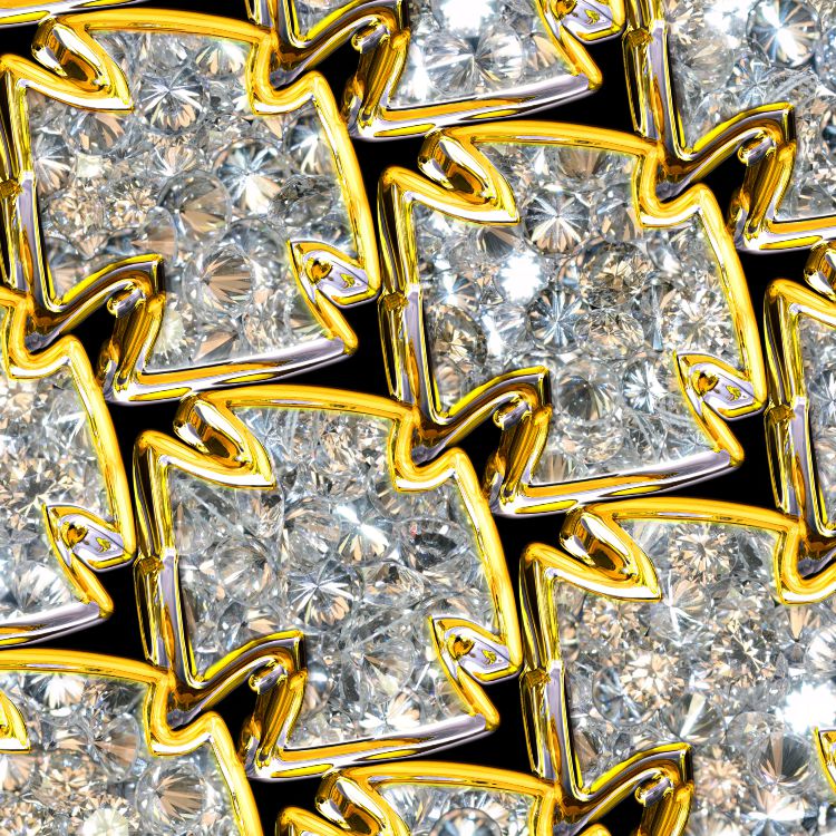 Gold Maltese Cross With Diamonds