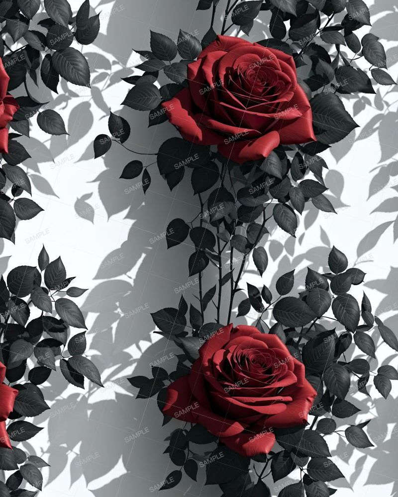 Gray and Red Roses 42