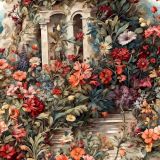 Greco-Flower-Garden-Painting