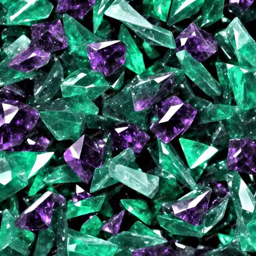 Green and Purple Crystals