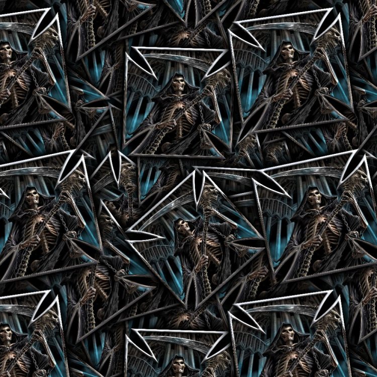 Grim Maltese Cross Grayscale