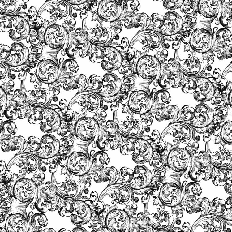 Hand Drawn Silver Scrollwork Engraving 25