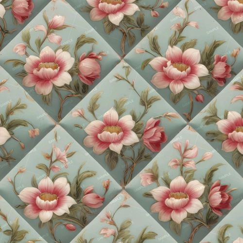 Hand Painted Flower Tiles