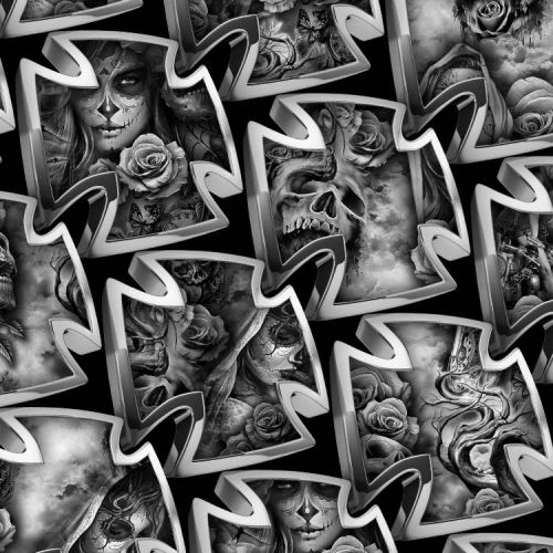 Iron Cross Chica Roses