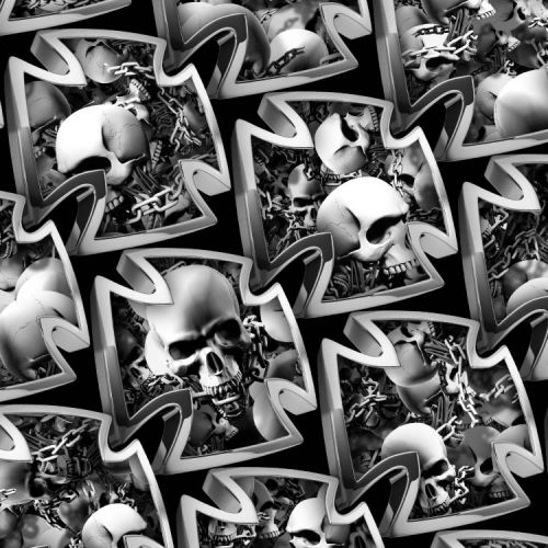 Iron Cross Skulls and Chains