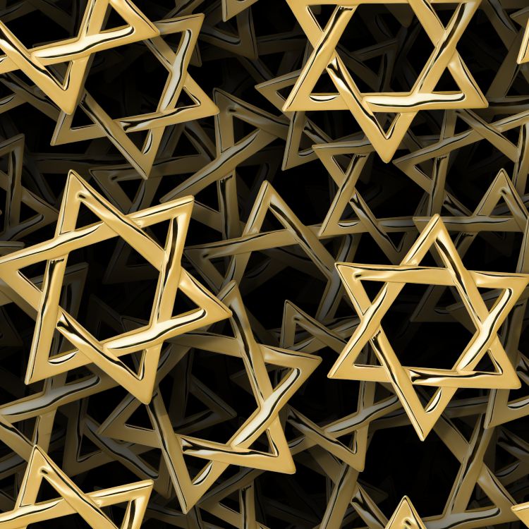 Jewish Gold Star of David 22