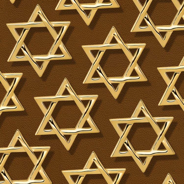 Jewish Gold Star of David 24