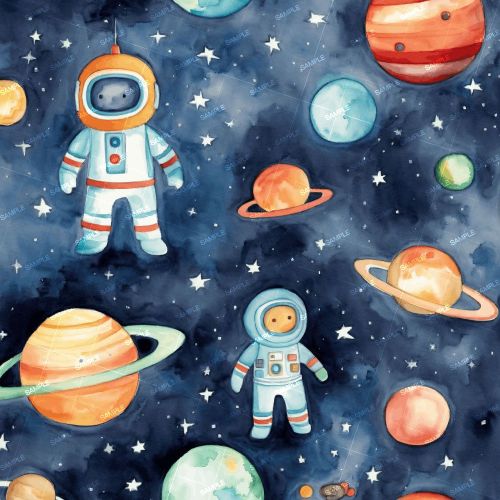 Kids in Space Watercolor 43