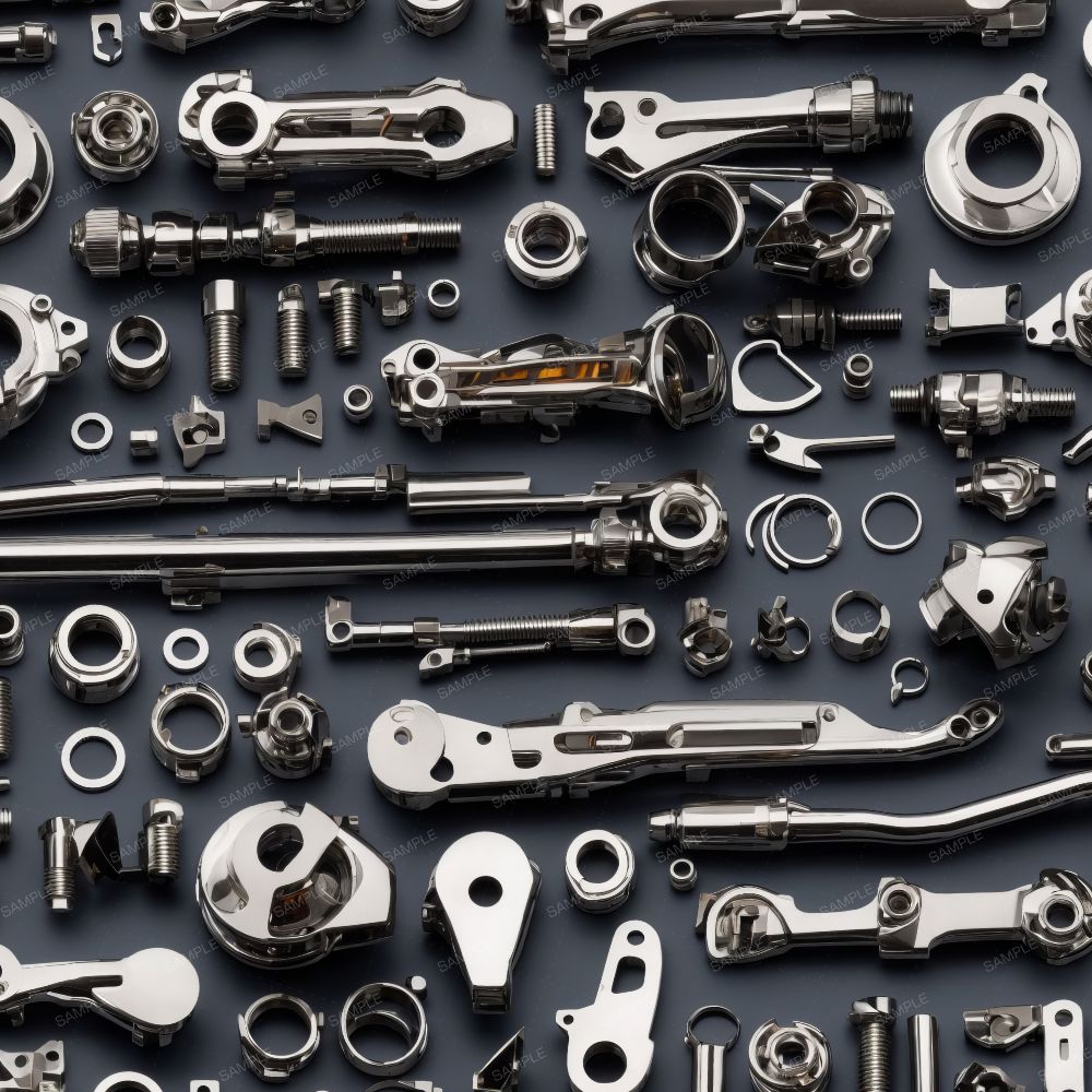 Knolling of Chrome Motorcycle Parts
