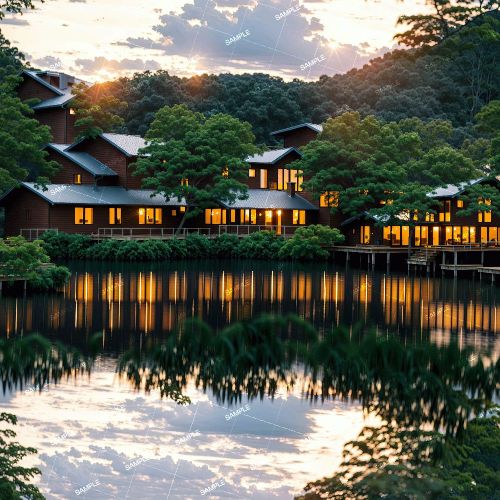 Lake House at Sundown