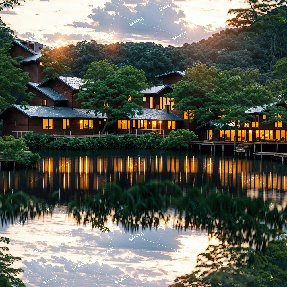 Lake House at Sundown