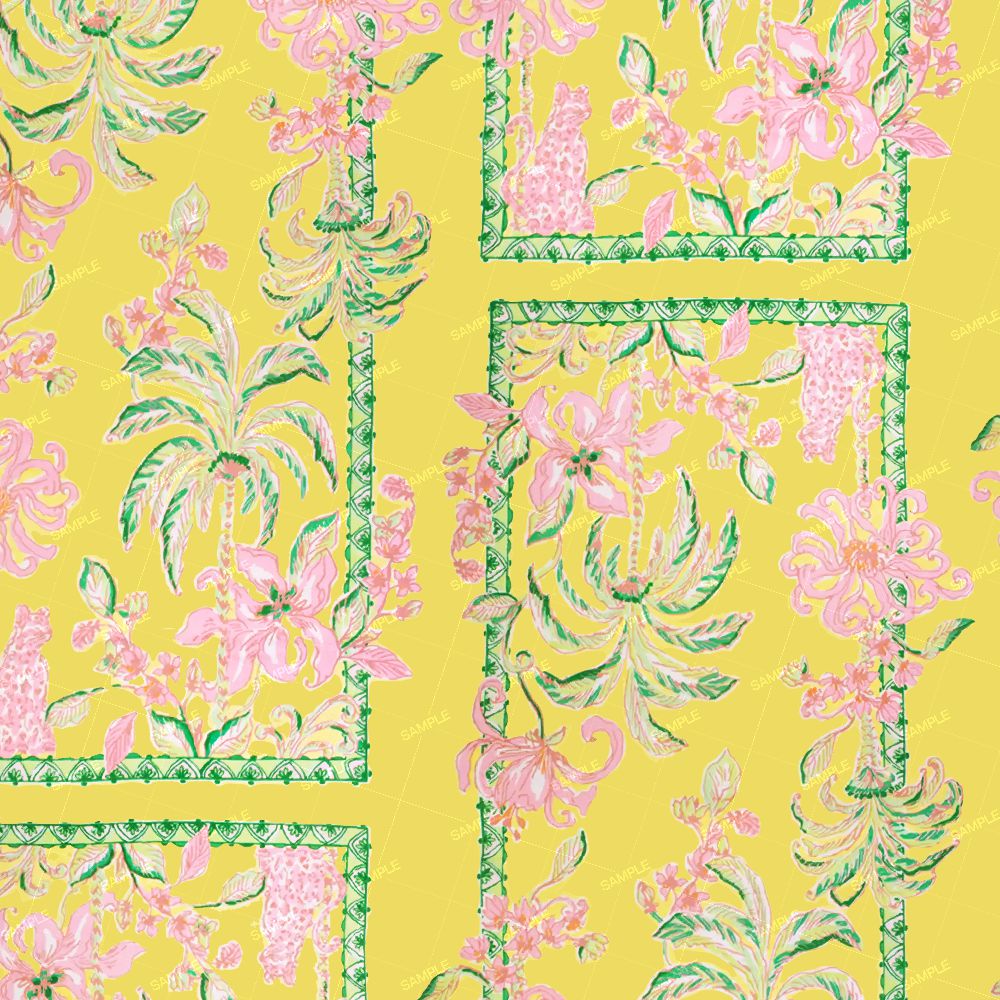 Lilly Finch Yellow Tropical Oasis 22