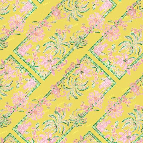 Lilly Finch Yellow Tropical Oasis 23