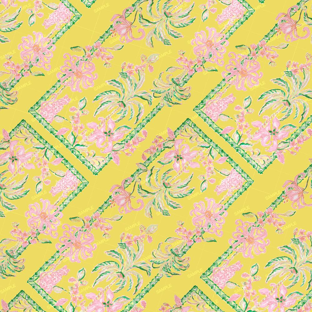 Lilly Finch Yellow Tropical Oasis 23