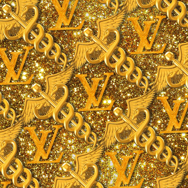 Louis Vuitton Medical Gold Glitter