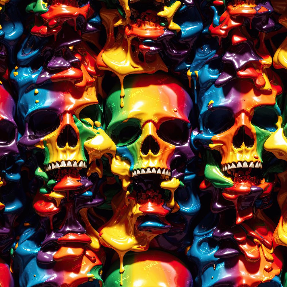 Melting Rainbow Skulls 43
