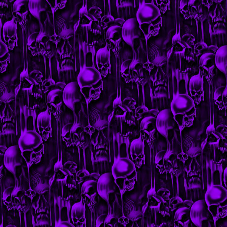Melting Skulls Purple