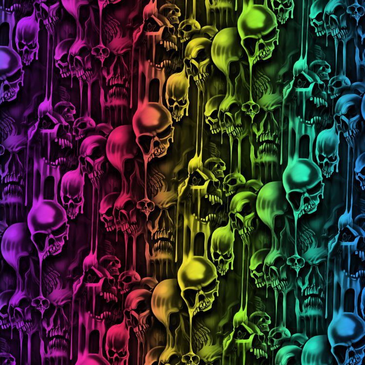 Melting Skulls Rainbow 23