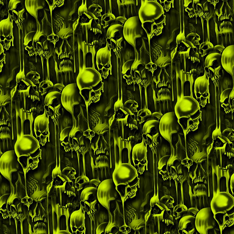 Melting Skulls Chartreuse